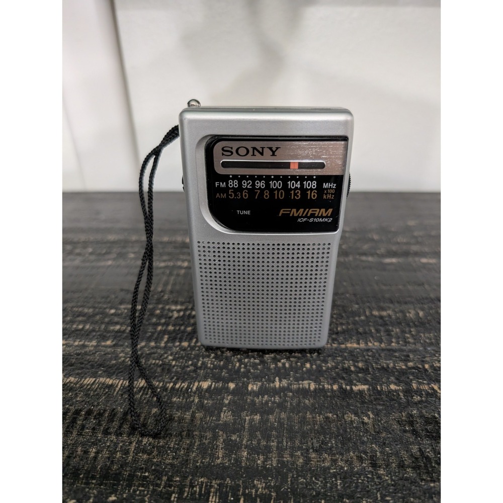 Sony FM/AM 2 Band Pocket Radio - ICF-S10MK2 - Tested, Works!